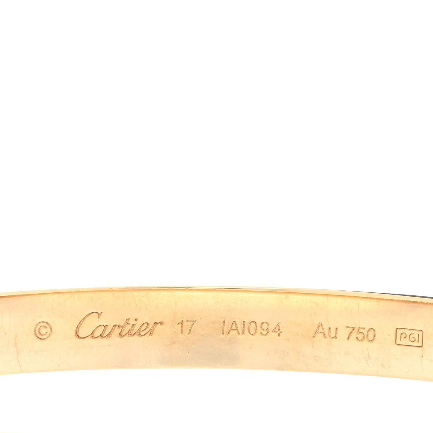 18K Yellow Gold LOVE Bracelet 17