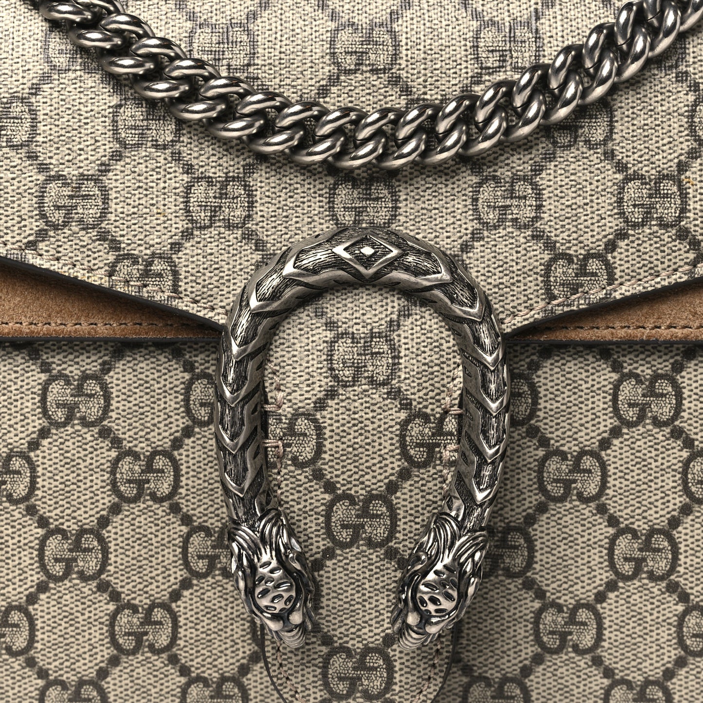 GG Supreme Monogram Small Dionysus Shoulder Bag Taupe