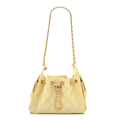 Chanel Caviar Quilted Mini Chanel 25 Handbag Light Yellow 1 of 11