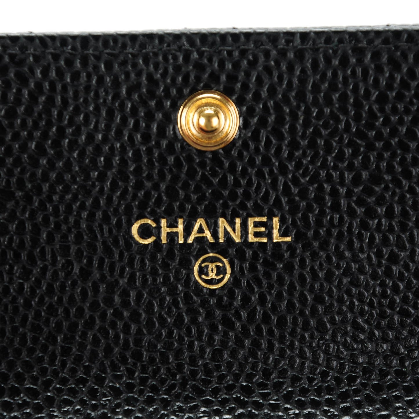 Caviar Quilted Card Holder Black