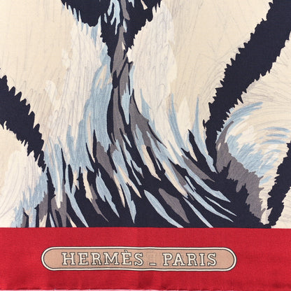 Hermes Silk Tiger Royal Double Face Scarf 90 Rose Bleu Multicolor 3 of 6