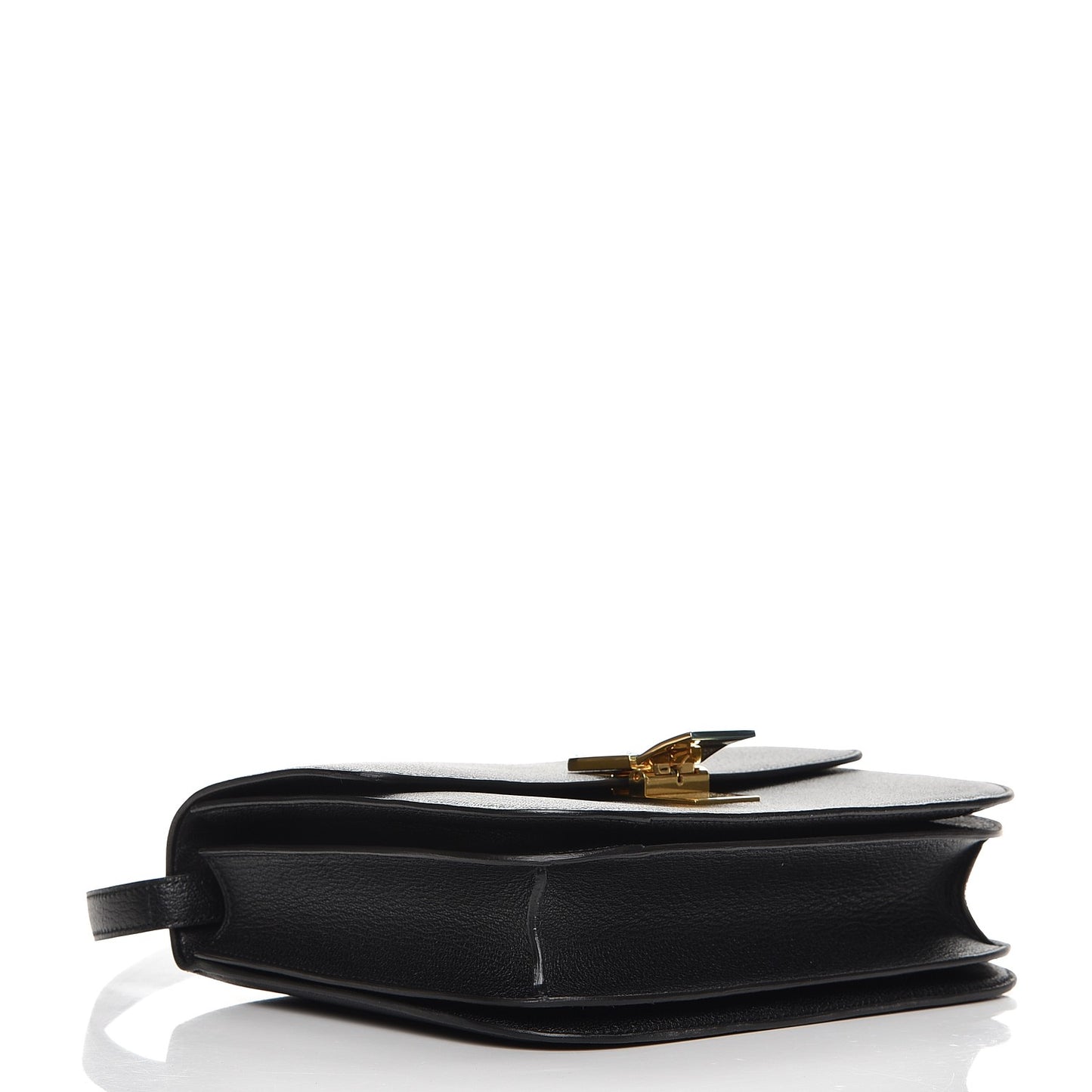 Goatskin Medium Classic Box Flap Bag Black