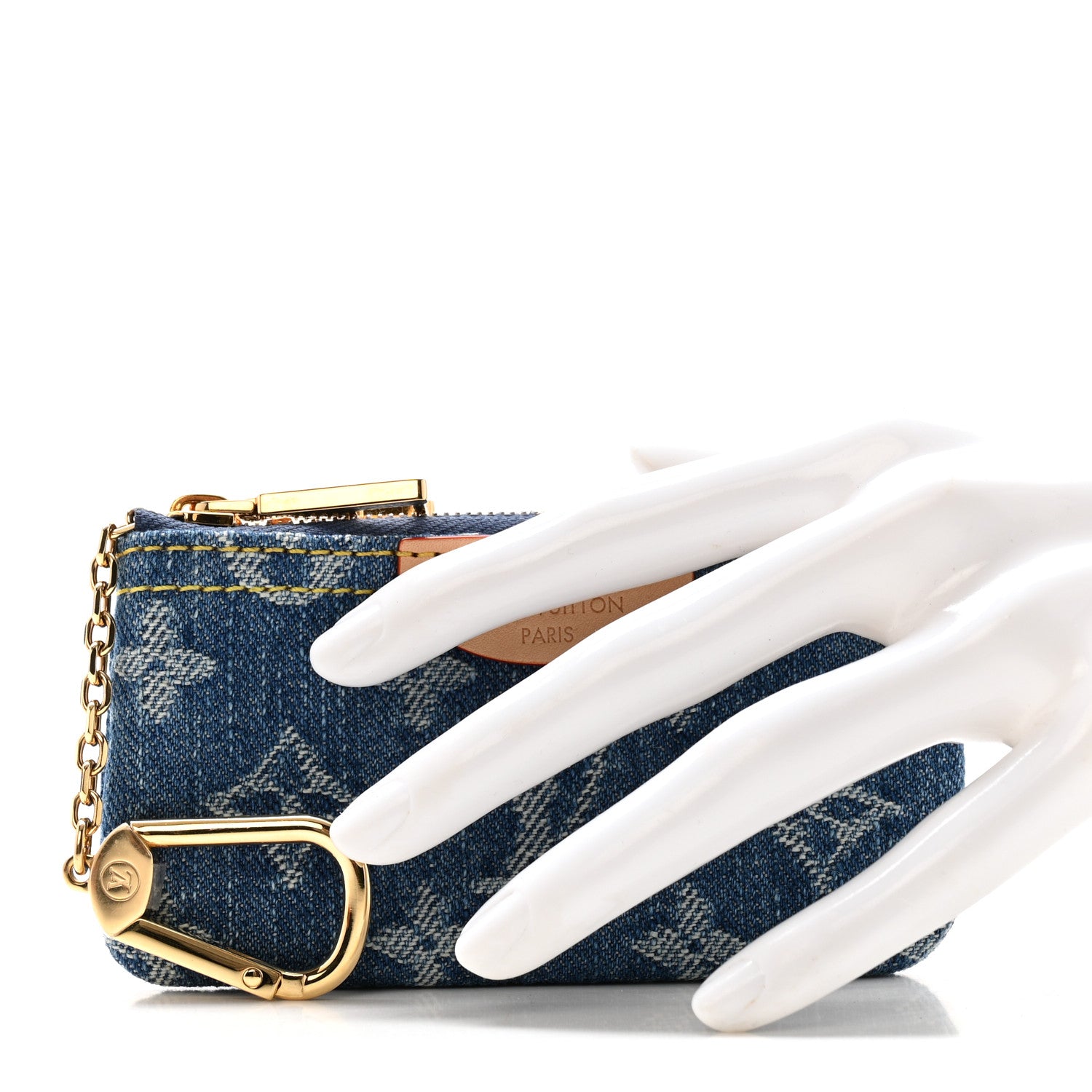 Louis Vuitton Monogram Denim Key Pouch Denim Blue 1876748