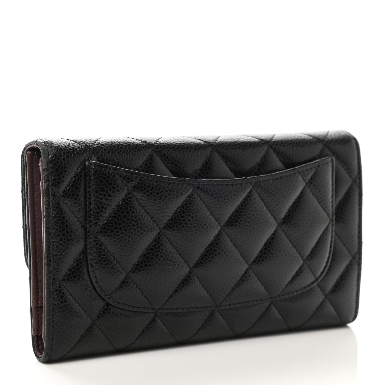 Chanel Caviar Quilted Large Flap Wallet Black 3 of 10