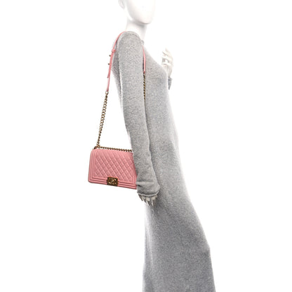 Chanel Lambskin Quilted Medium Boy Flap Light Pink 2 of 14