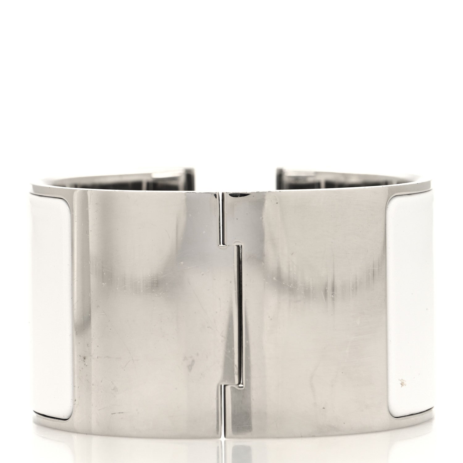 Hermes Enamel Extra Wide Clic Clac H Bracelet PM White 3 of 6