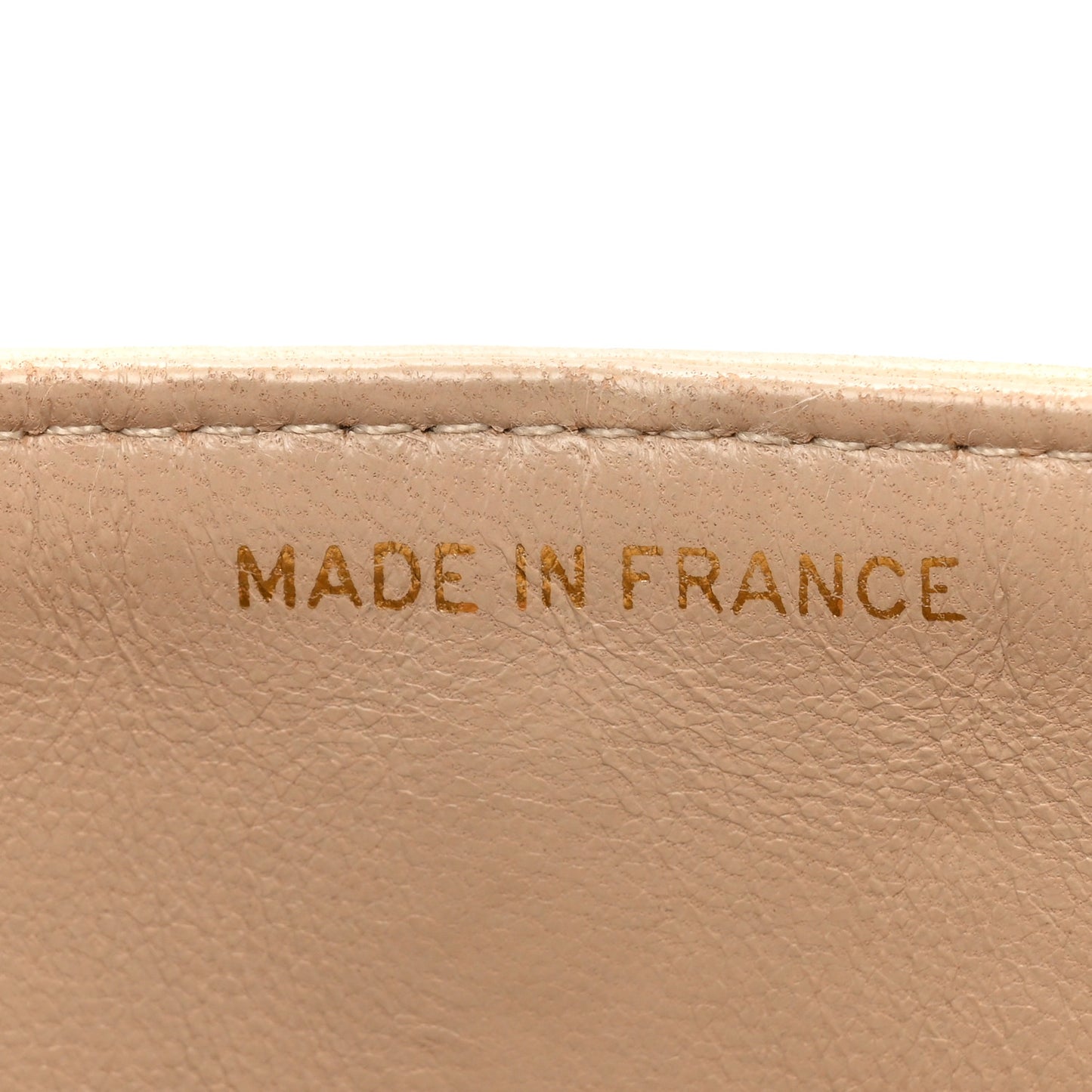 Lambskin Quilted Small Double Flap Beige