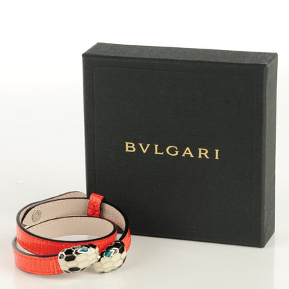 Bulgari Shiny Lizard Serpenti Forever Multi-coiled Bracelet S Scarlet Red 7 of 7