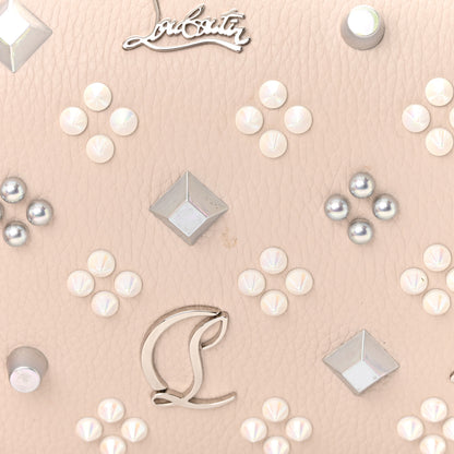 Christian Louboutin Grained Calfskin Spikes Loubinthesky Paloma Clutch Leche 15 of 15