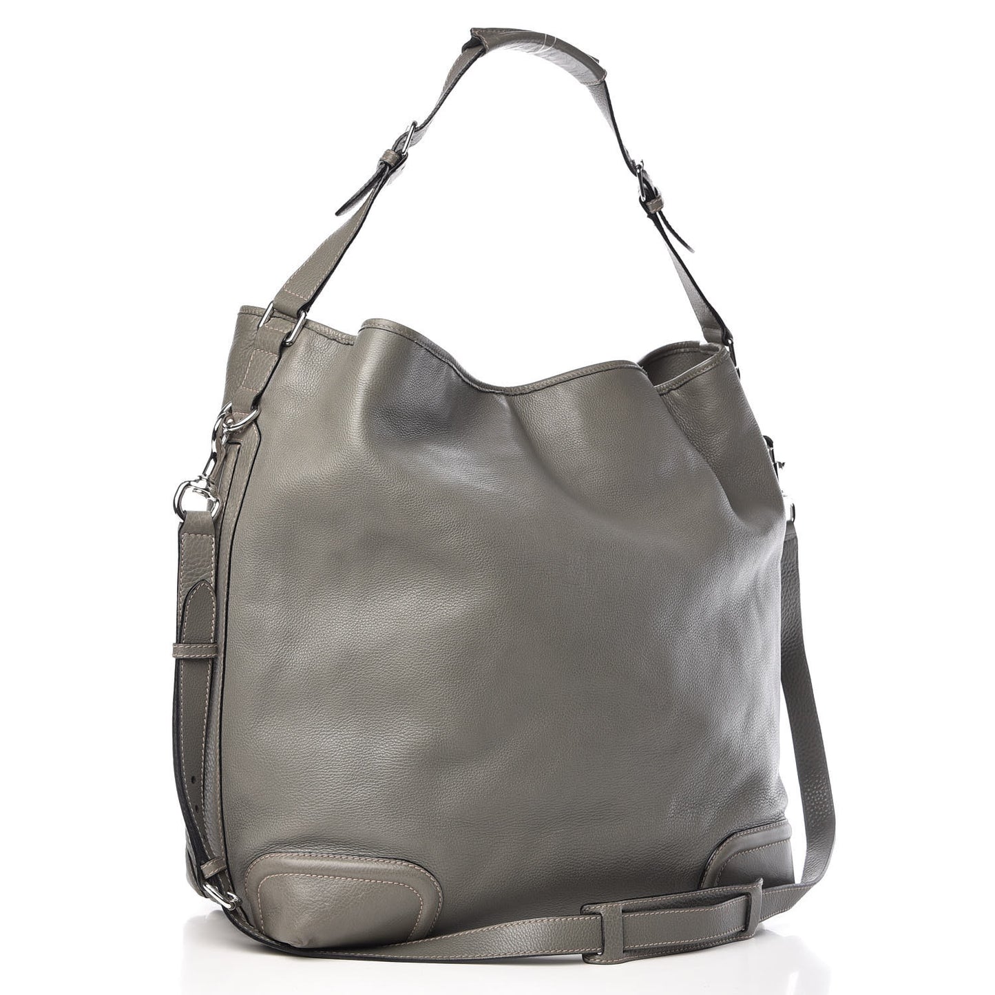 Pebbled Calfskin Large Hobo Green