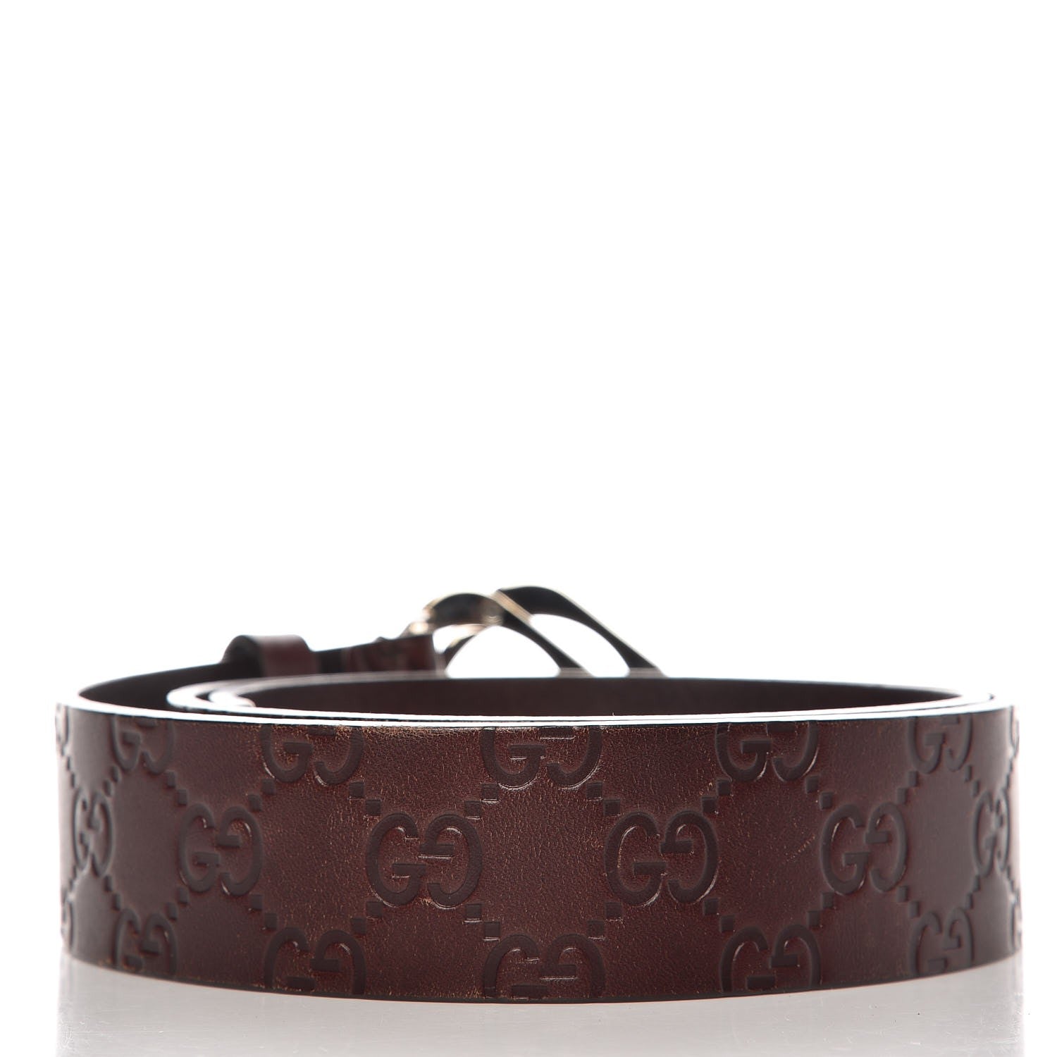Gucci Guccissima Square G Belt 85 34 Brown 3 of 9