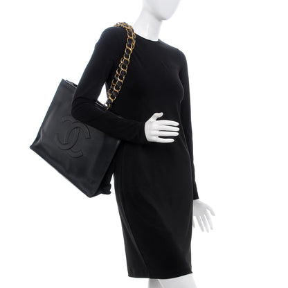 Chanel Lambskin CC Tote Black 2 of 7