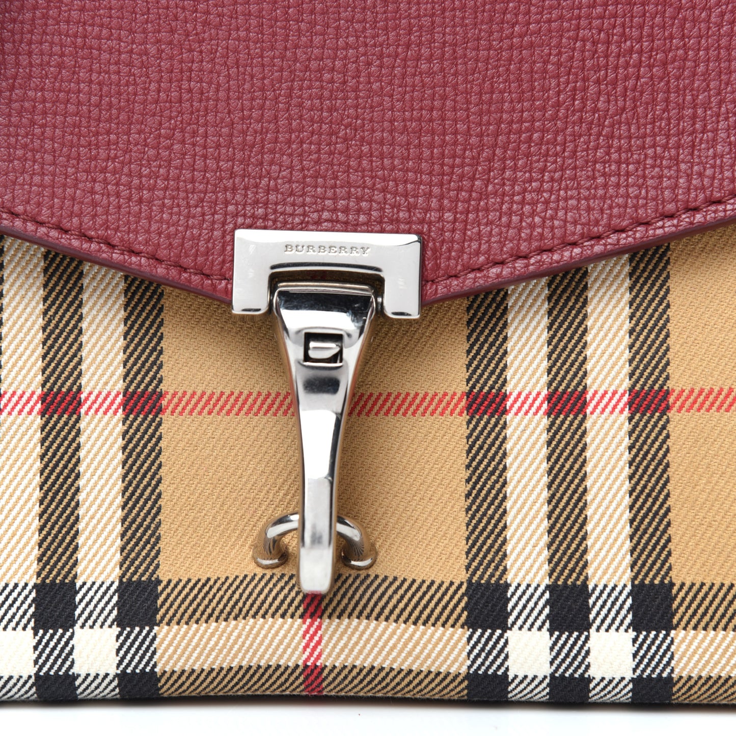Derby Calfskin House Check Mini Macken Crossbody Bag Russet Red