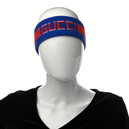 Gucci Cotton Logo Headband and Wrist Set M Blue Orange 2 of 8