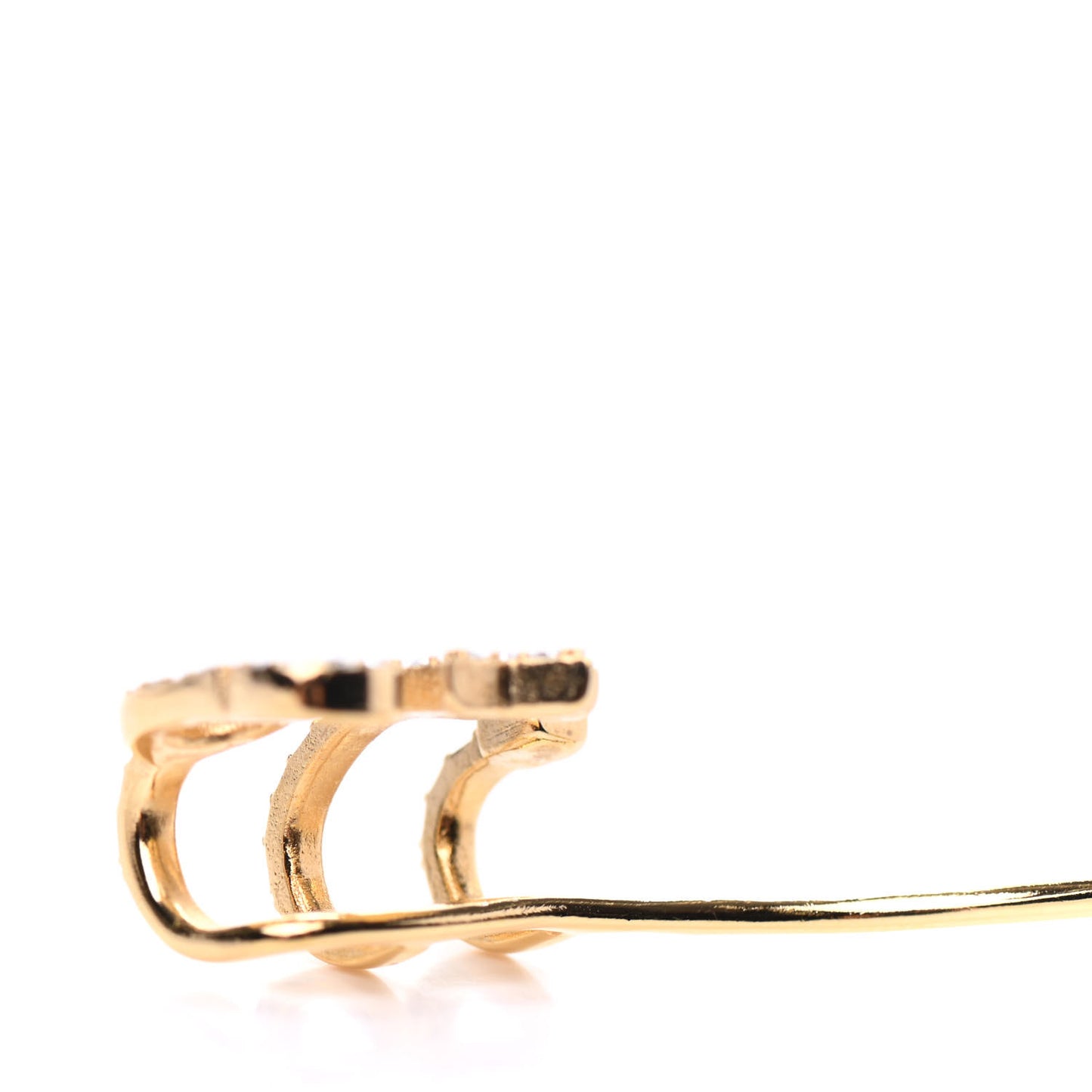 Crystal Pearl Clair D Lune Wrap Around Earring Gold