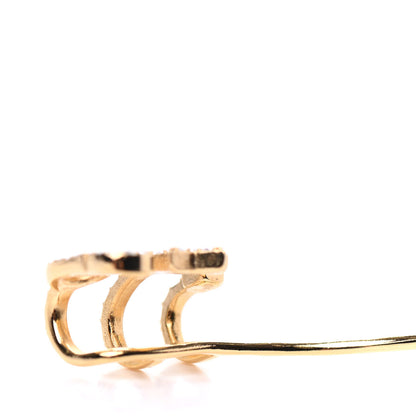Christian Dior Crystal Pearl Clair D Lune Wrap Around Earring Gold 3 of 5