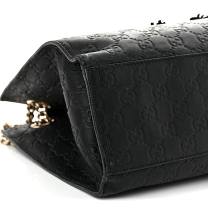 Gucci Guccissima Large Emily Chain Shoulder Bag Black 9 of 10