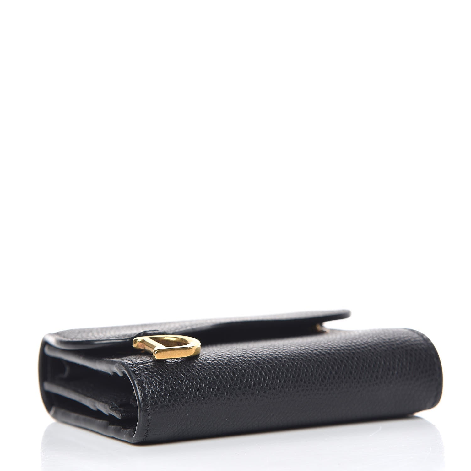 Christian Dior Calfskin Saddle Card Holder Black 4 of 8