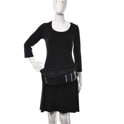 Prada Tessuto Nylon Vitello Belt Bag Black Bleuette 2 of 10