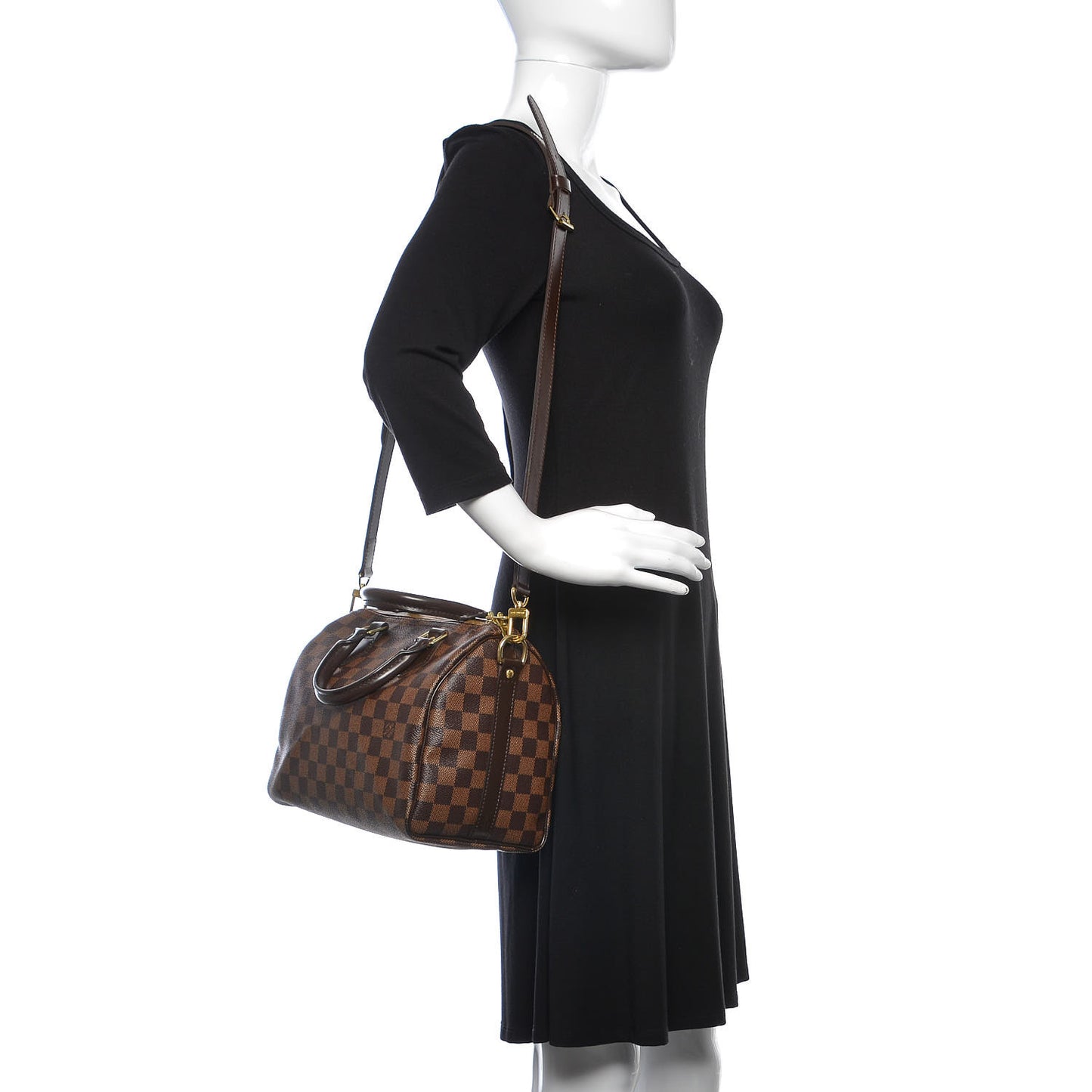 Damier Ebene Speedy Bandouliere 25