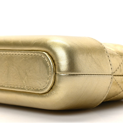 Chanel Metallic Aged Calfskin Quilted Small Gabrielle Clutch With Chain Gold 9 of 9