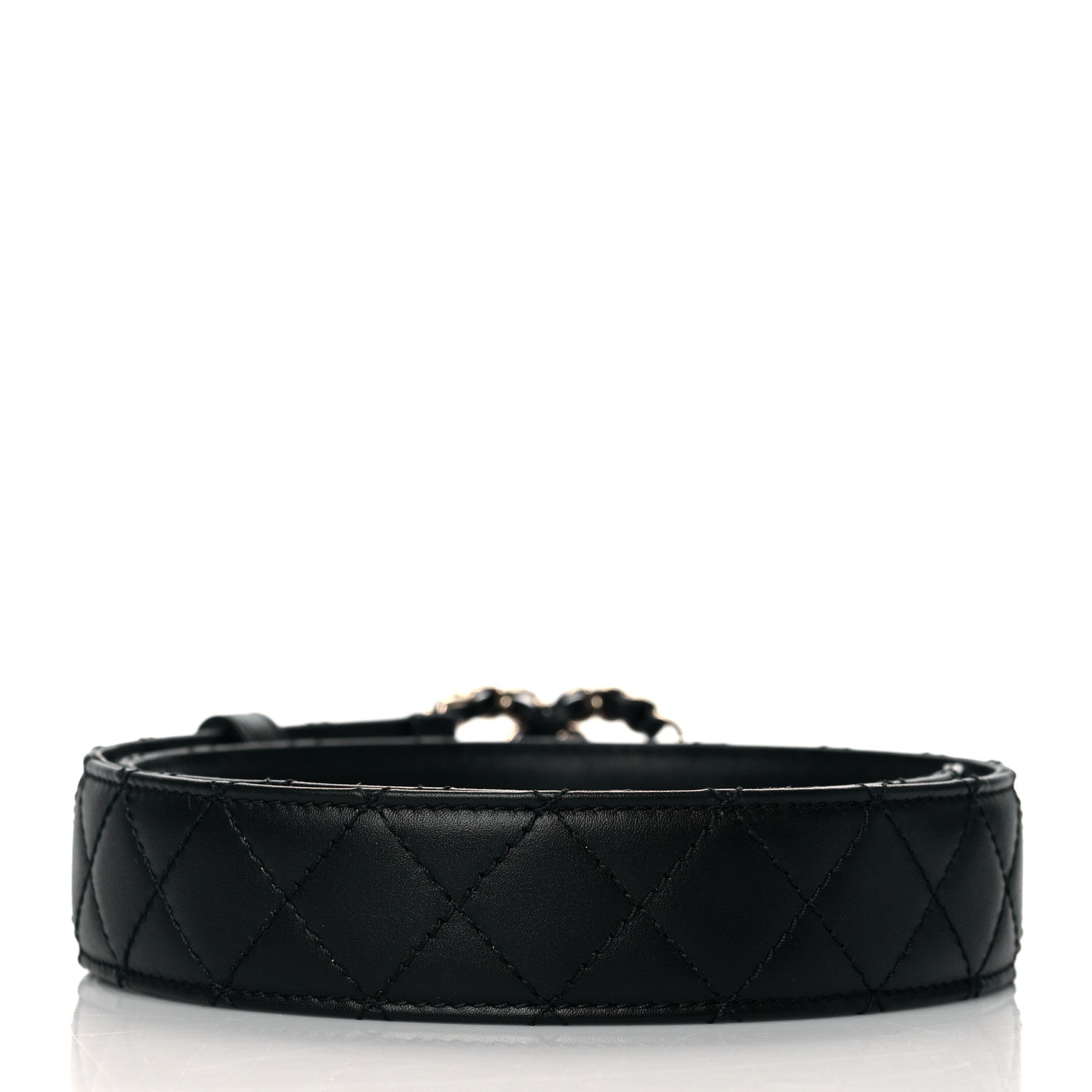Chanel Calfskin Quilted CC Chain Belt 70 28 Black 3 of 6
