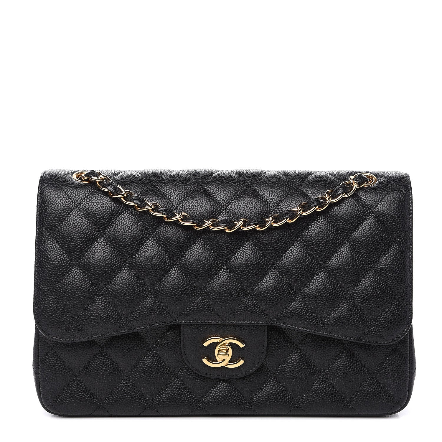 Chanel Caviar Quilted Jumbo Double Flap Black 1 of 9