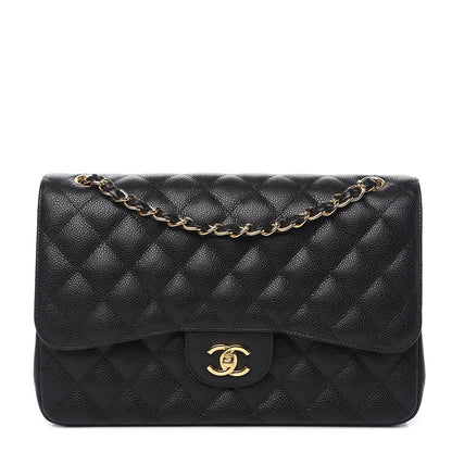 Chanel Caviar Quilted Jumbo Double Flap Black 1 of 9
