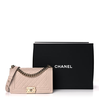 Chanel Caviar Quilted Medium Boy Flap Light Pink 11 of 11