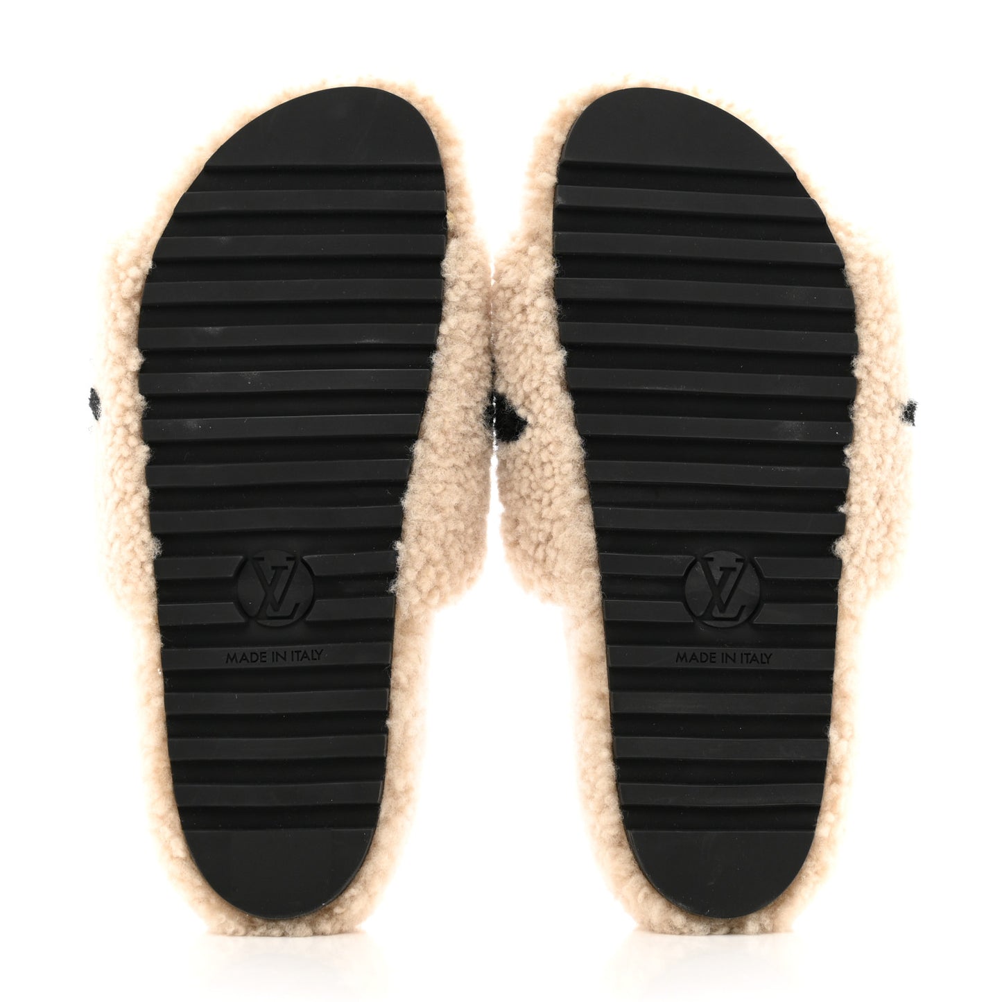 Shearling Bom Dia Flate Mules 38 Beige