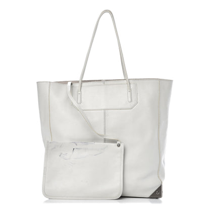 Alexander Wang Pebbled Calfskin Prisma Skeletal Tote White 1 of 25