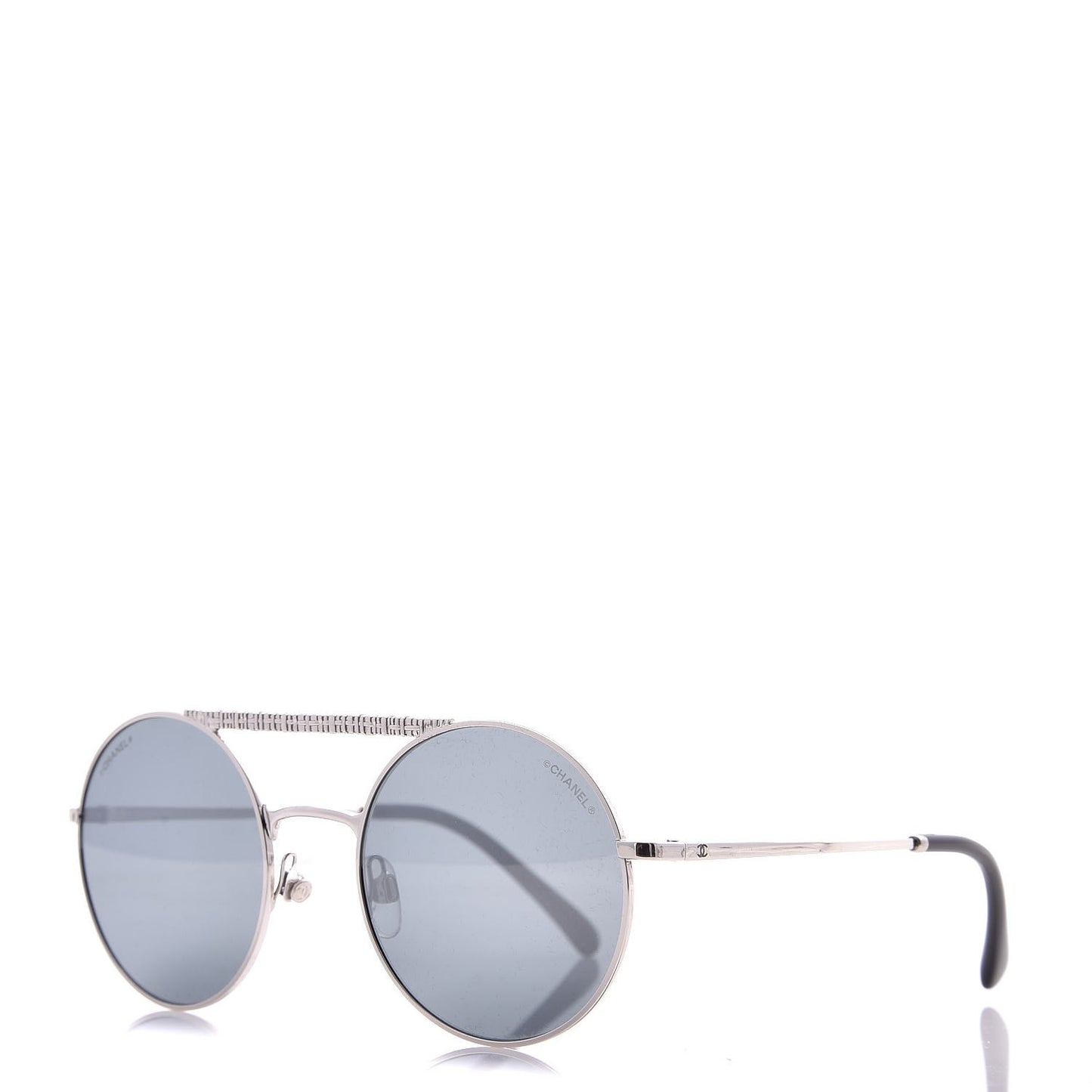 Metal Winter Round Sunglasses 4232 Silver