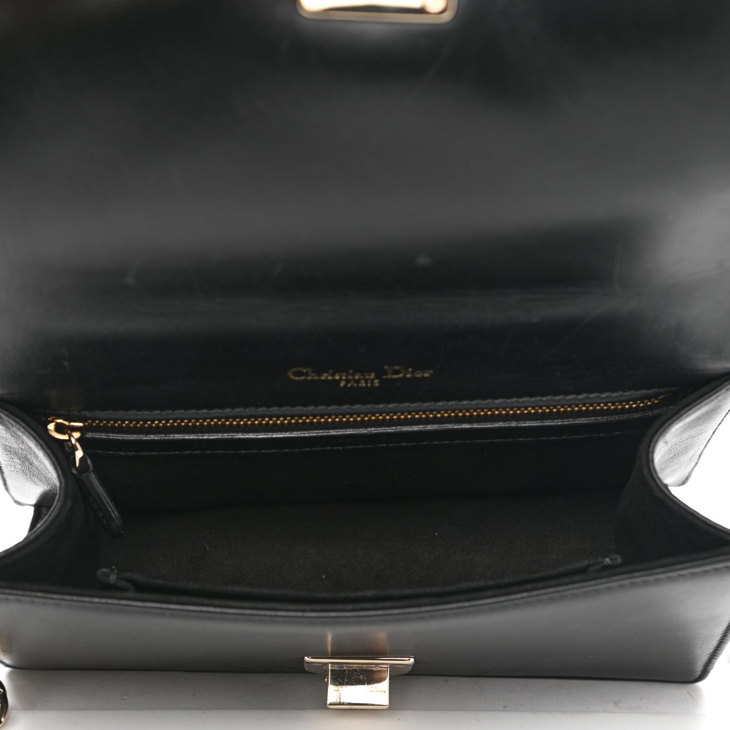 Lambskin Medium Diorama Flap Bag Black