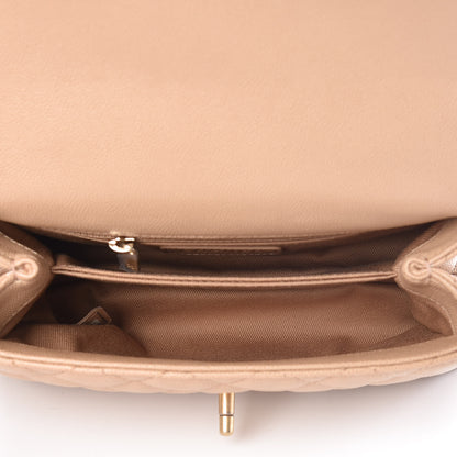 Chanel Caviar Quilted Mini Coco Handle Flap Beige 7 of 10