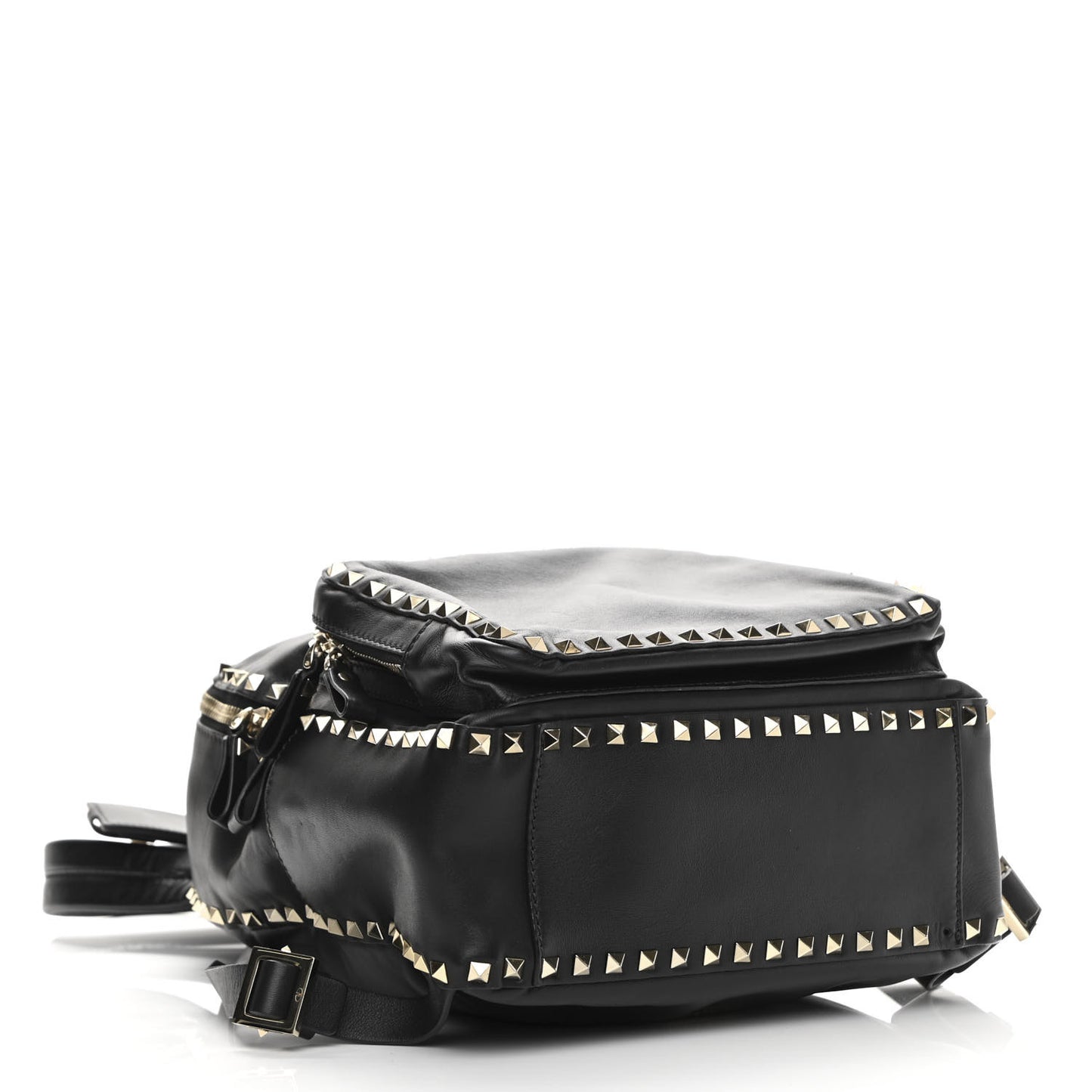 Vitello Medium Rockstud Backpack Black