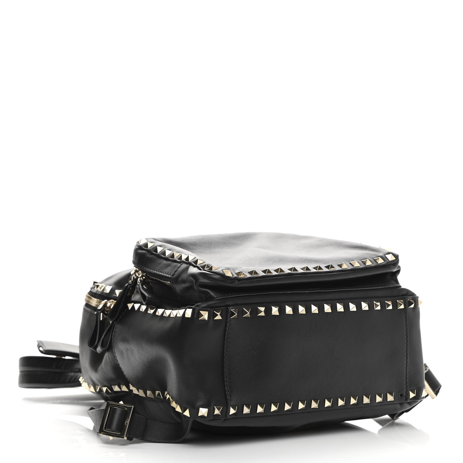 Valentino Garavani Vitello Medium Rockstud Backpack Black 4 of 11