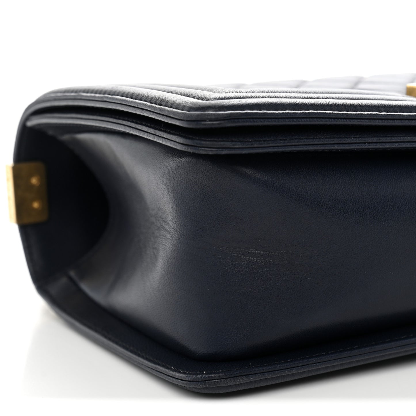 Lambskin Quilted Medium Boy Flap Dark Dark Navy