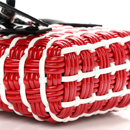 Balenciaga Faux Calfskin XXS Bistro Basket Red White 9 of 10