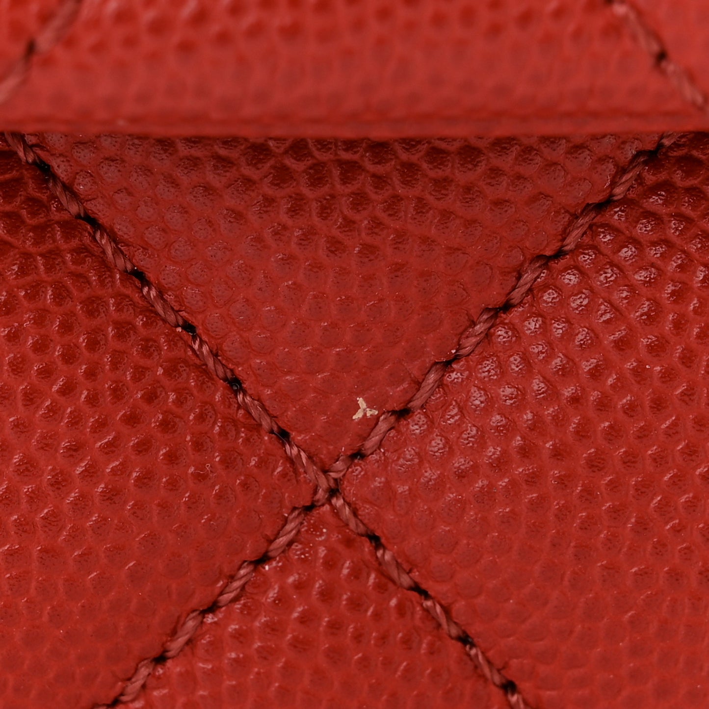 Caviar Lizard Embossed Quilted Mini Coco Handle Flap Red