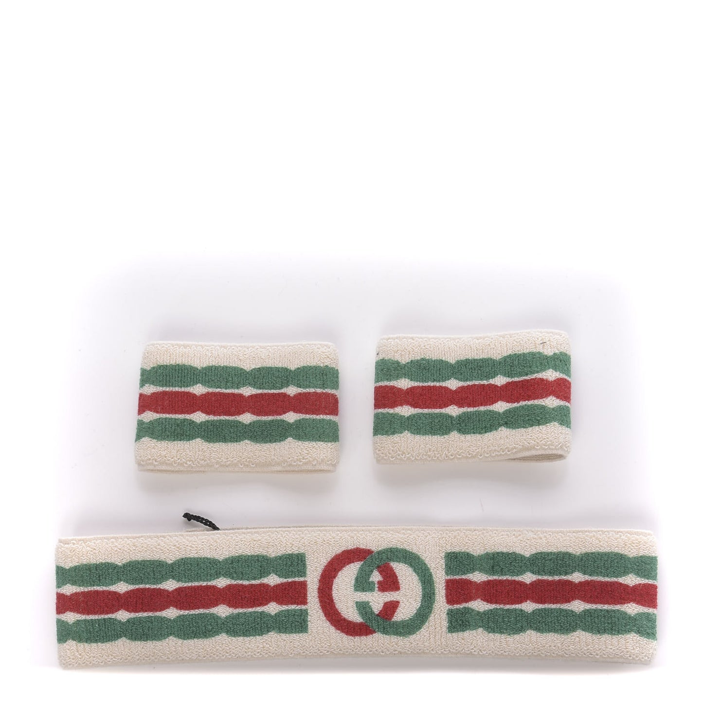Cotton Interlocking G Headband and Wrist Set M Multicolor