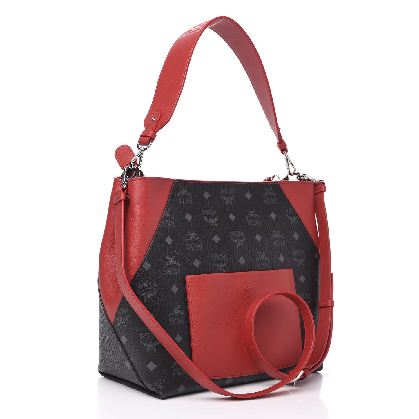 Visetos Medium Klara Hobo Red Black