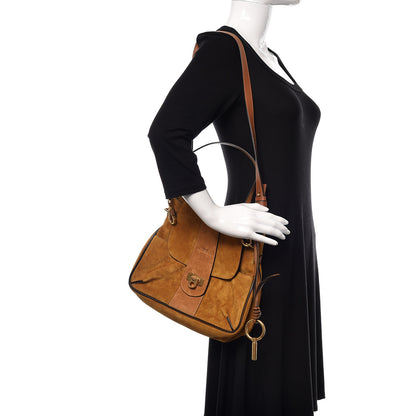 Chloe Suede Small Lexa Shoulder Bag Mustard Brown 2 of 11