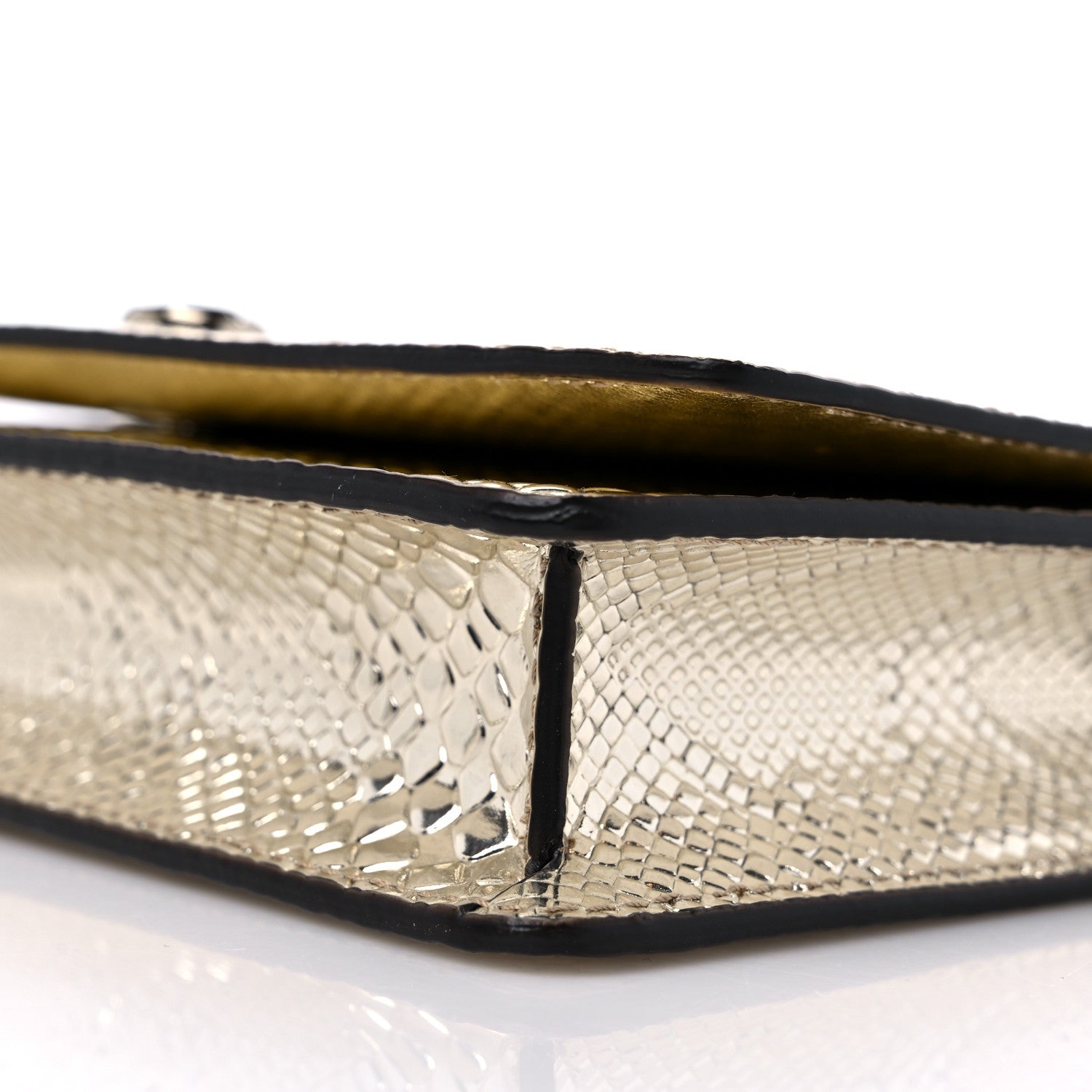Jimmy Choo Metallic Calfskin Snake Embossed Palace Crossbody Champagne Silver 8 of 8