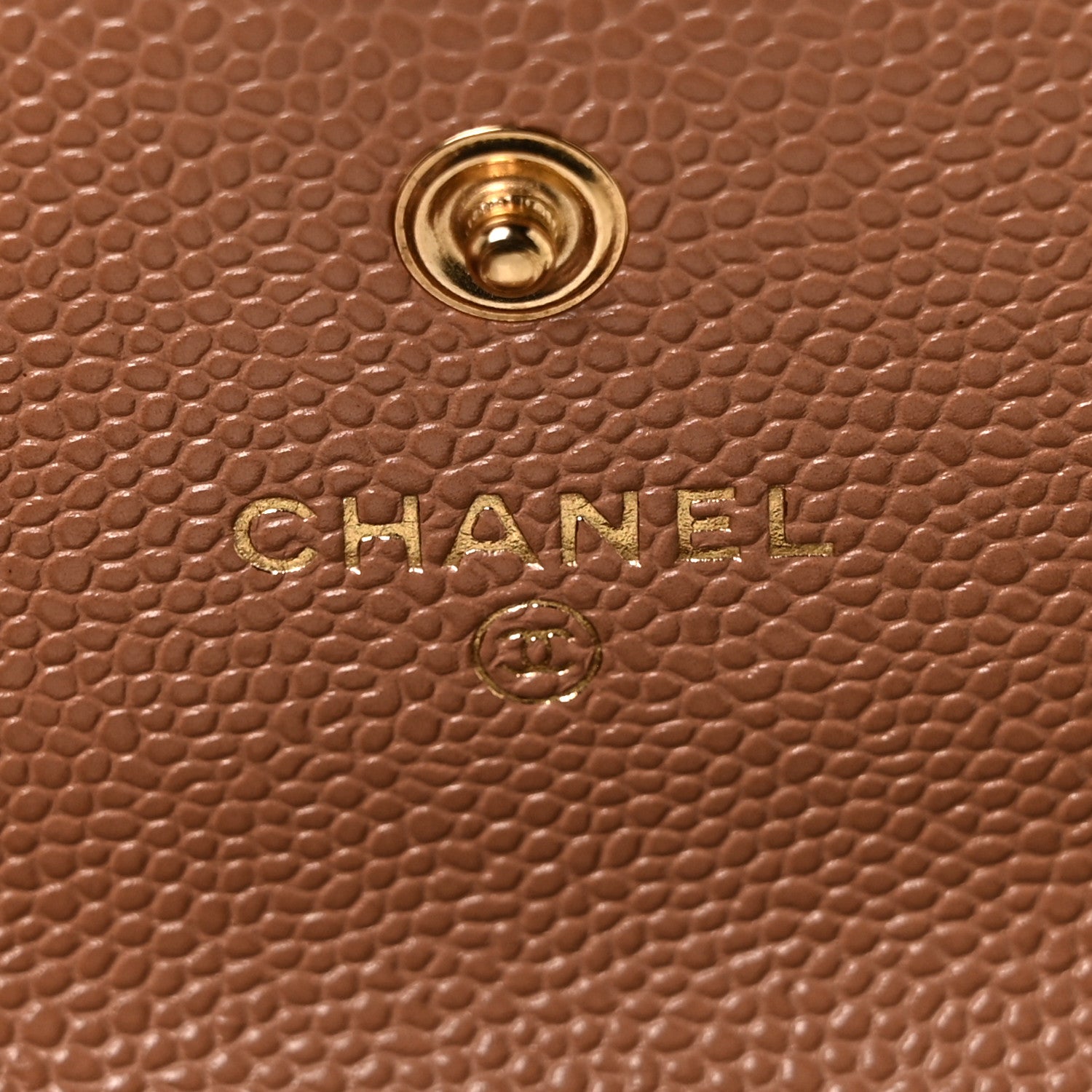 Chanel Caviar Chevron Quilted Boy Card Holder Dark Beige 6 of 11