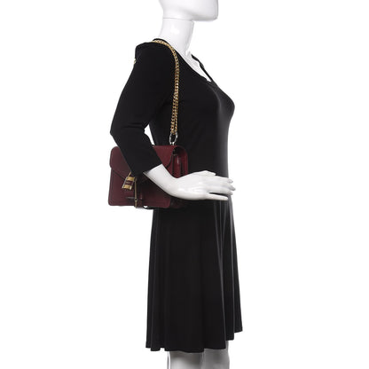 Chloe Shiny Goatskin Calfskin Aby Chain Shoulder Bag Burnt Mahogany 2 of 10