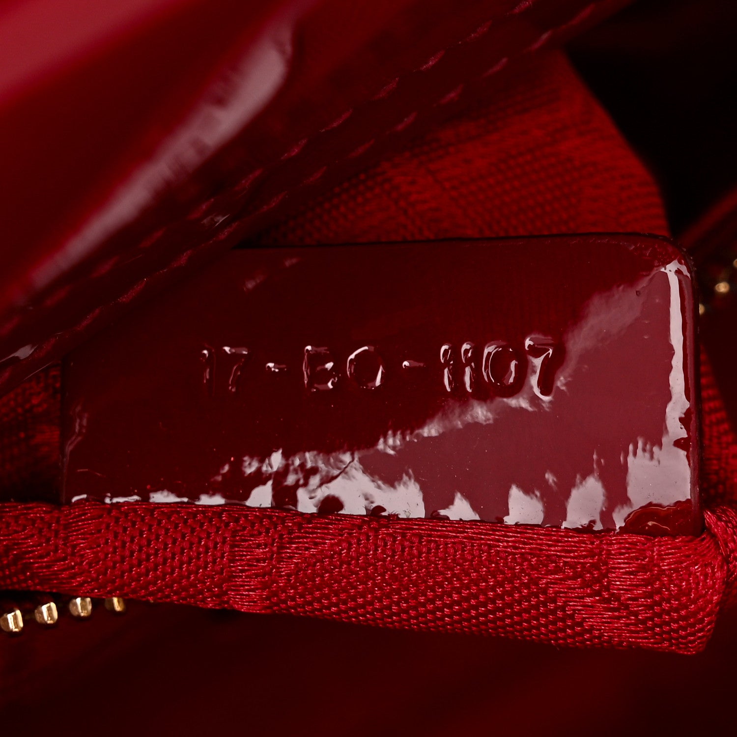 Christian Dior Patent Cannage Mini Lady Dior Red 7 of 10