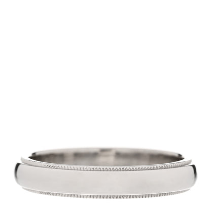 Tiffany Platinum 4mm Together Milgrain Wedding Band Ring 58 8.5 3 of 4