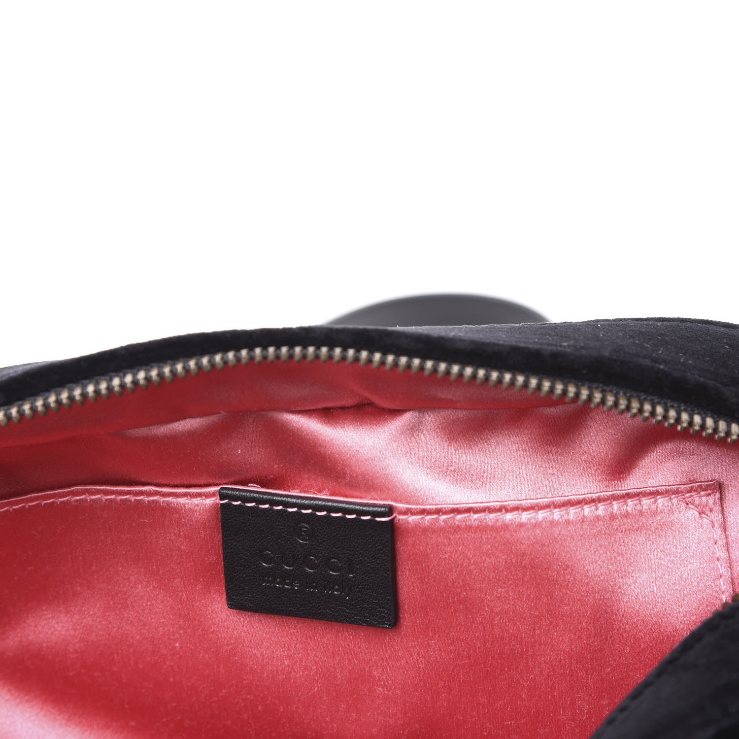 Gucci Velvet Matelasse Small GG Marmont Chain Shoulder Bag Black 8 of 9