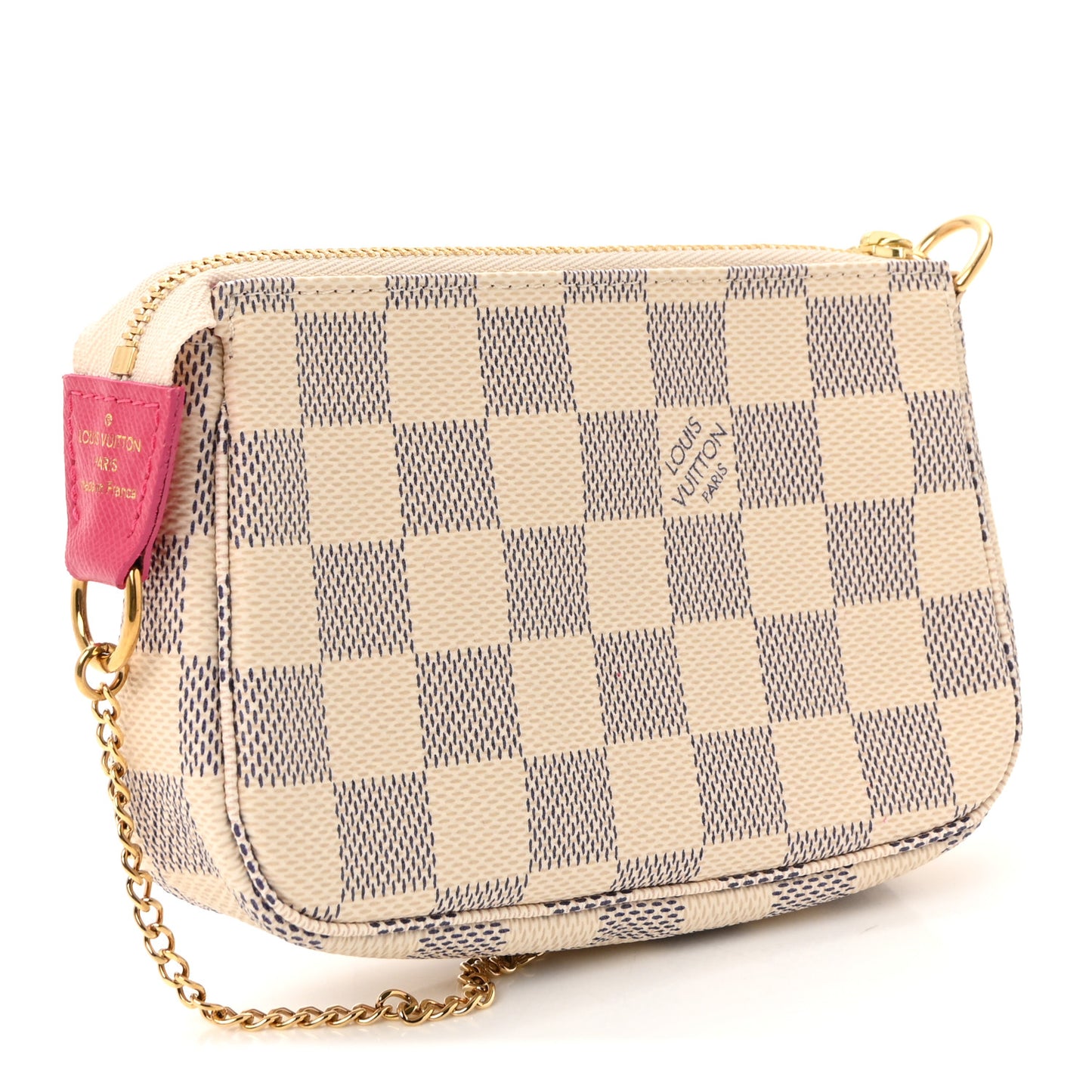 Damier Azur 2021 Christmas Animation Hollywood Mini Pochette Accessories Fuchsia