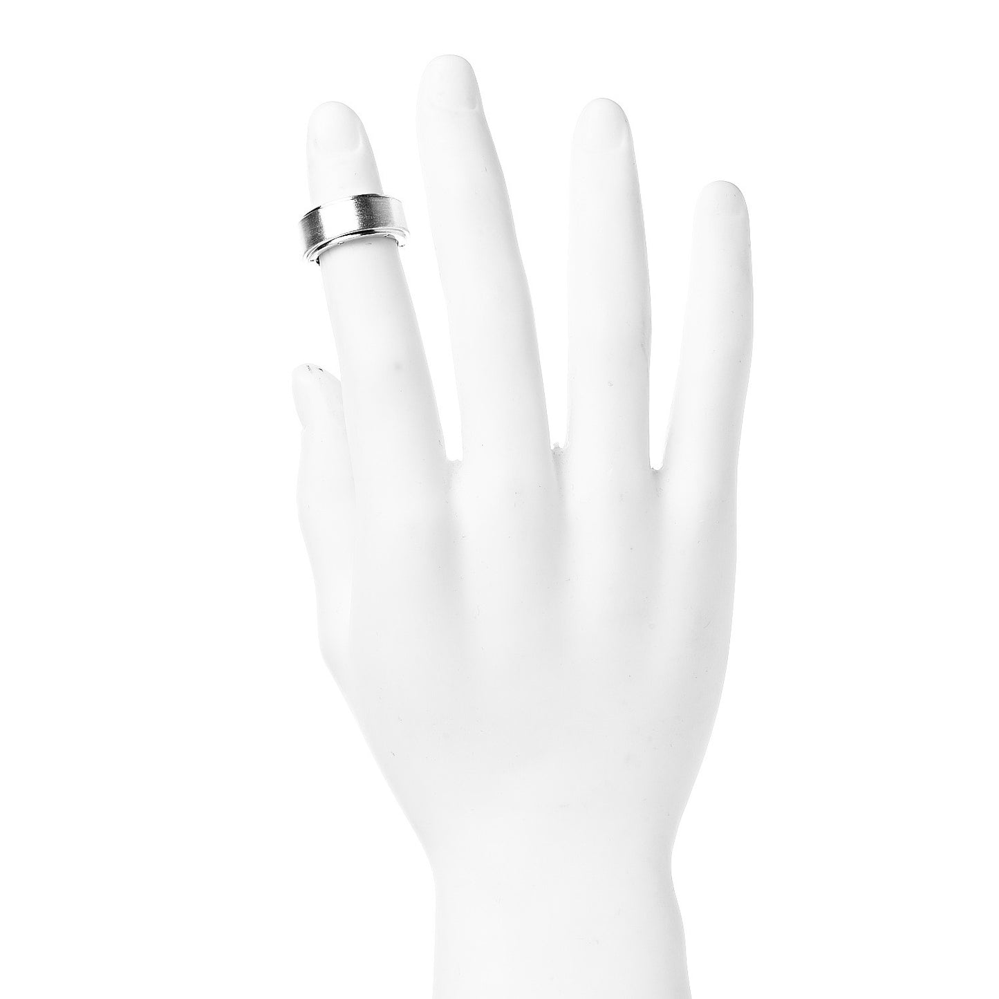 Sterling Silver 9mm Metropolis Screw Band Ring 53 6.5